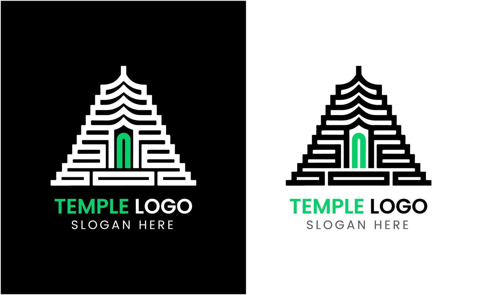 ai gegenereerd tempel logo icoon symbool kerk toren religie gebouw logo ontwerp minimalistische modern sjabloon vector