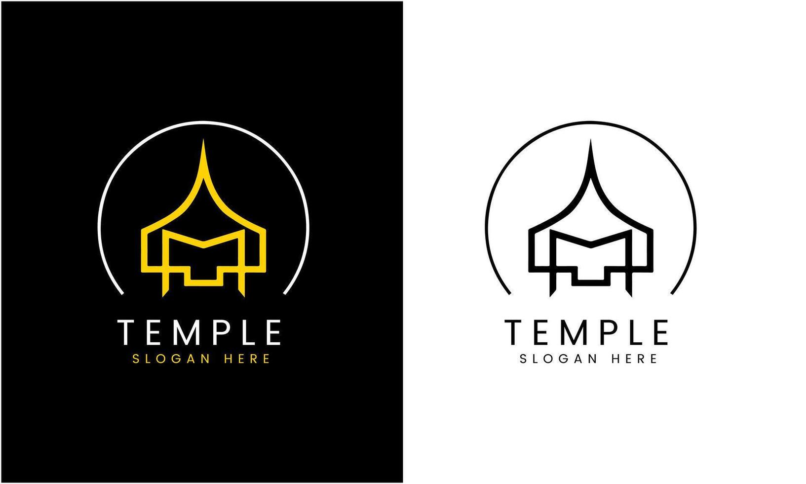 ai gegenereerd tempel kerk logo ontwerp icoon idee vector