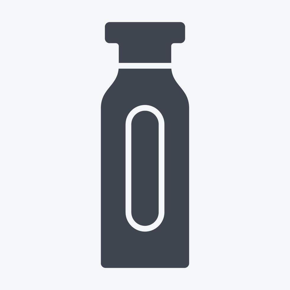 icoon sport fles. verwant naar het schaatsen symbool. glyph stijl. gemakkelijk ontwerp illustratie vector