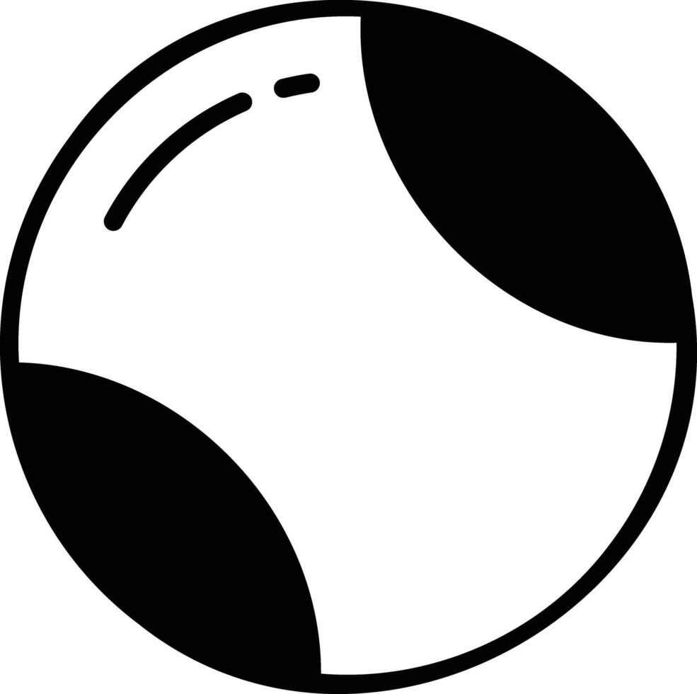 tennis bal glyph en lijn vector illustratie