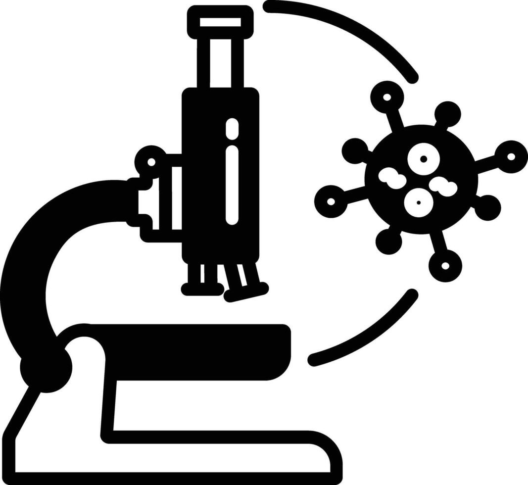 Onderzoek glyph en lijn vector illustratie