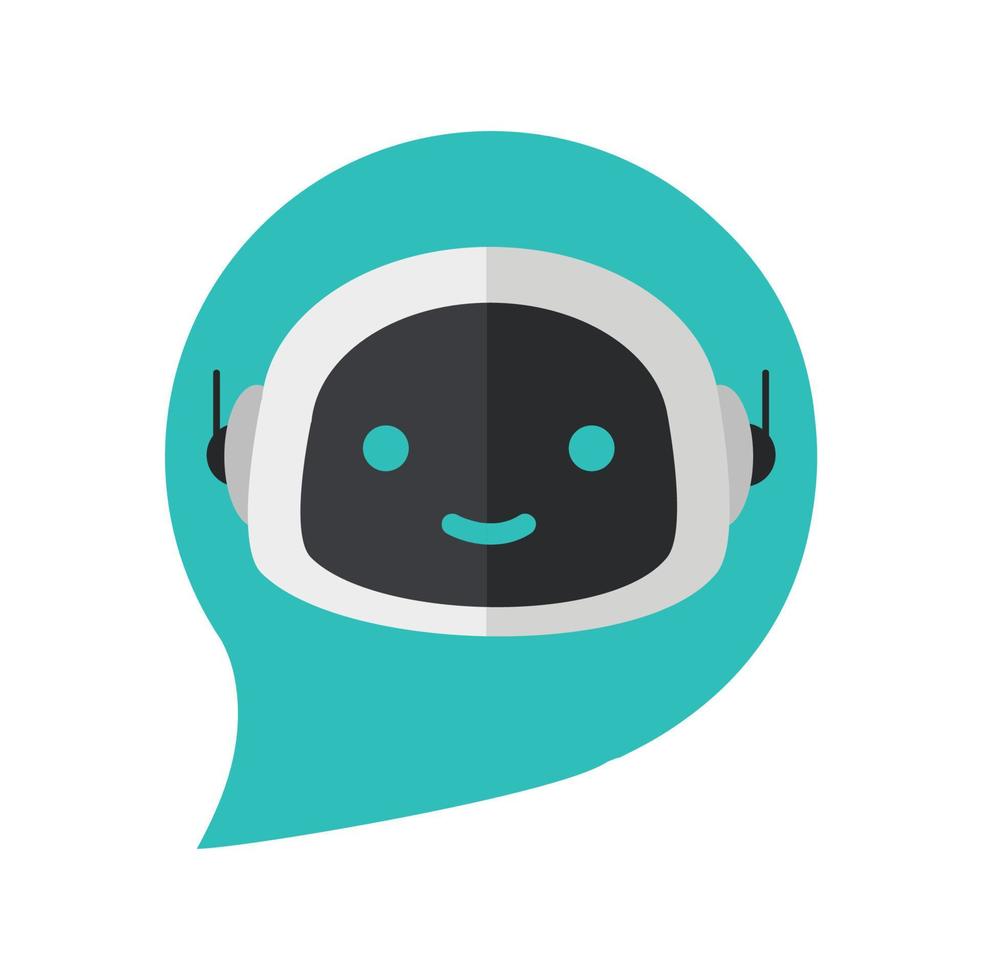 robot chat bot teken voor ondersteuning dienstverleningsconcept vector