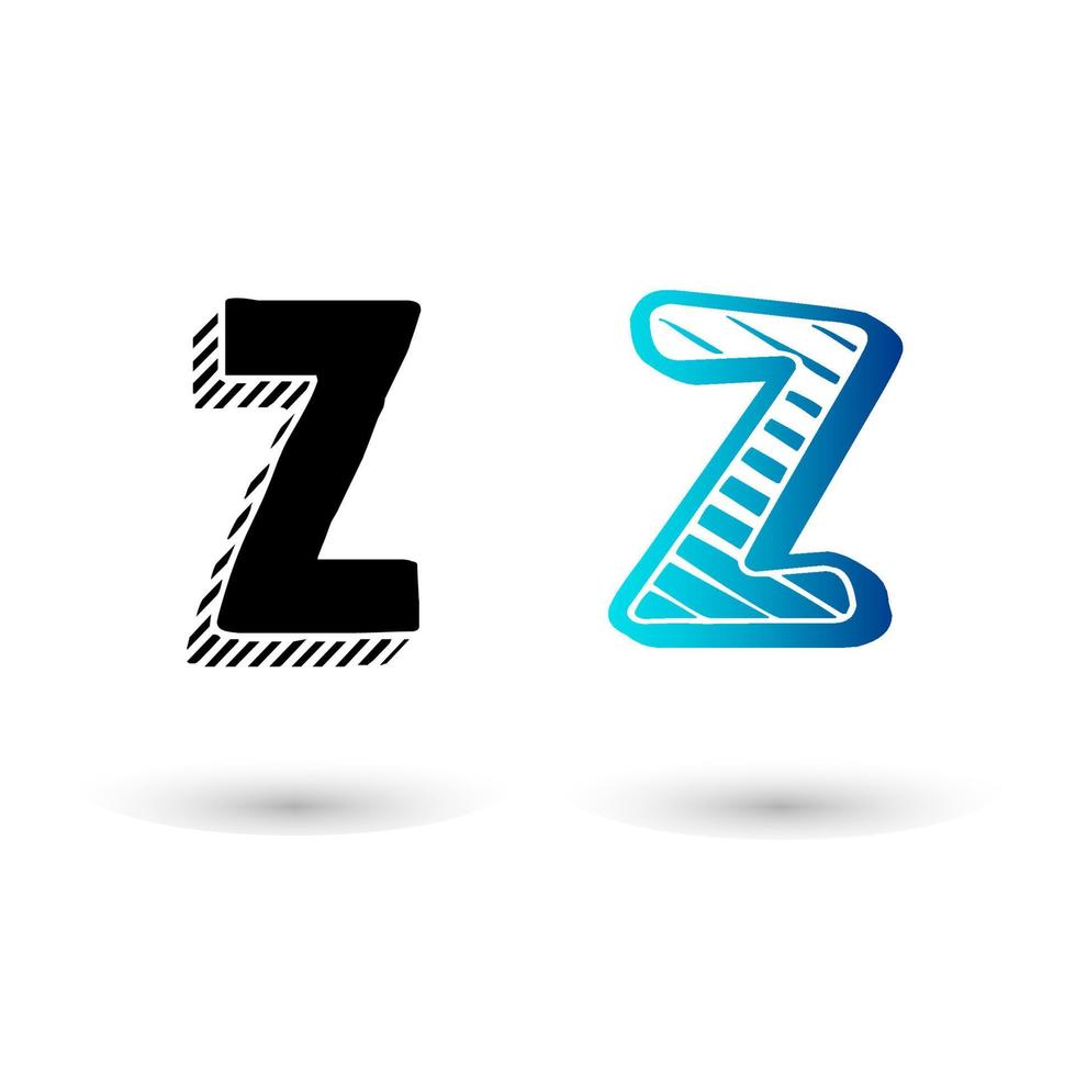 modern komisch letter z-ontwerp vector