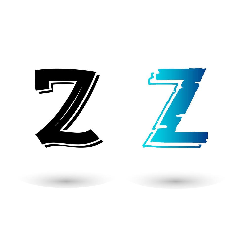 mooie cartoon letter z typografie vector