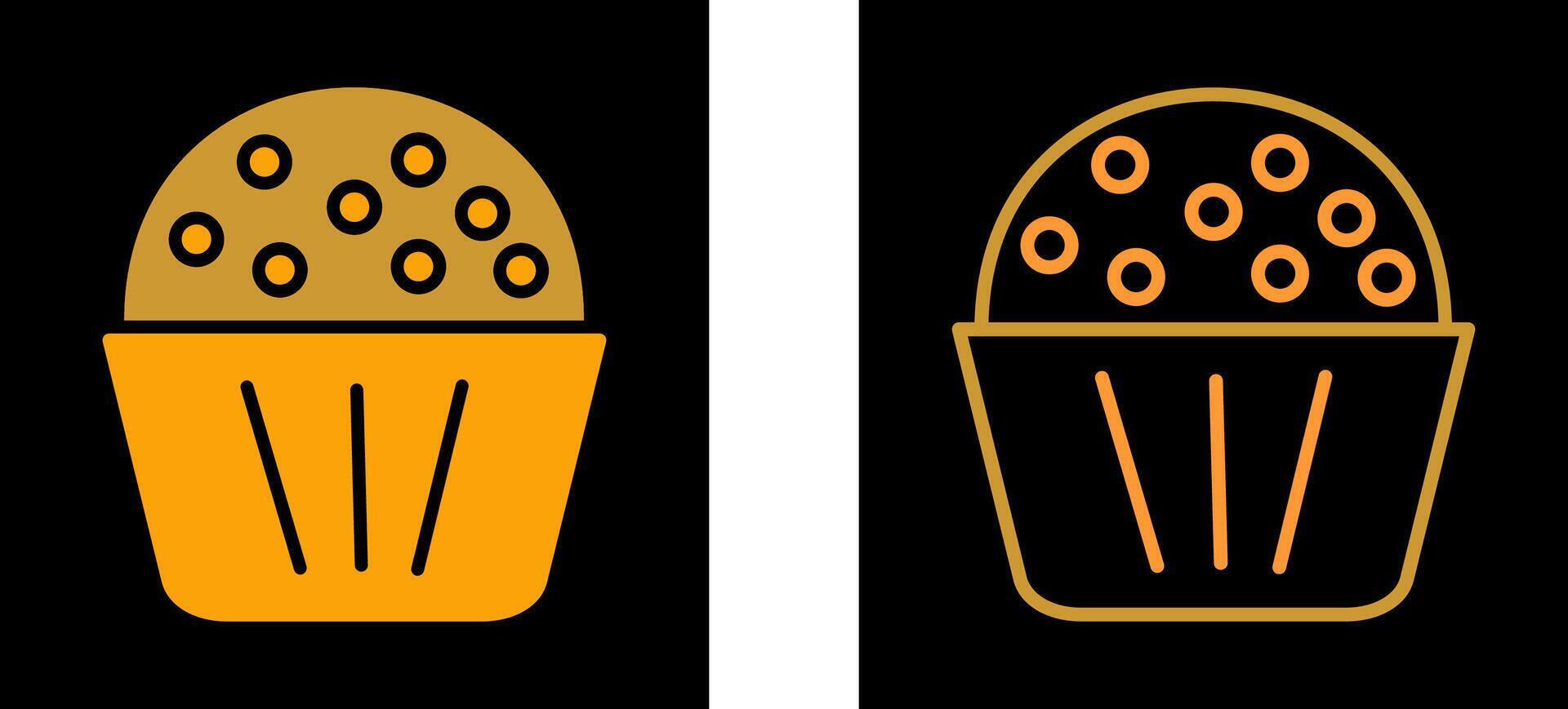 chocola muffin vector icoon