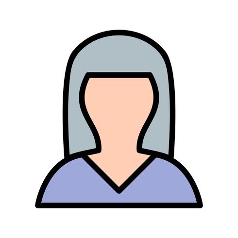 Vrouwelijke avatar pictogram vectorillustratie vector