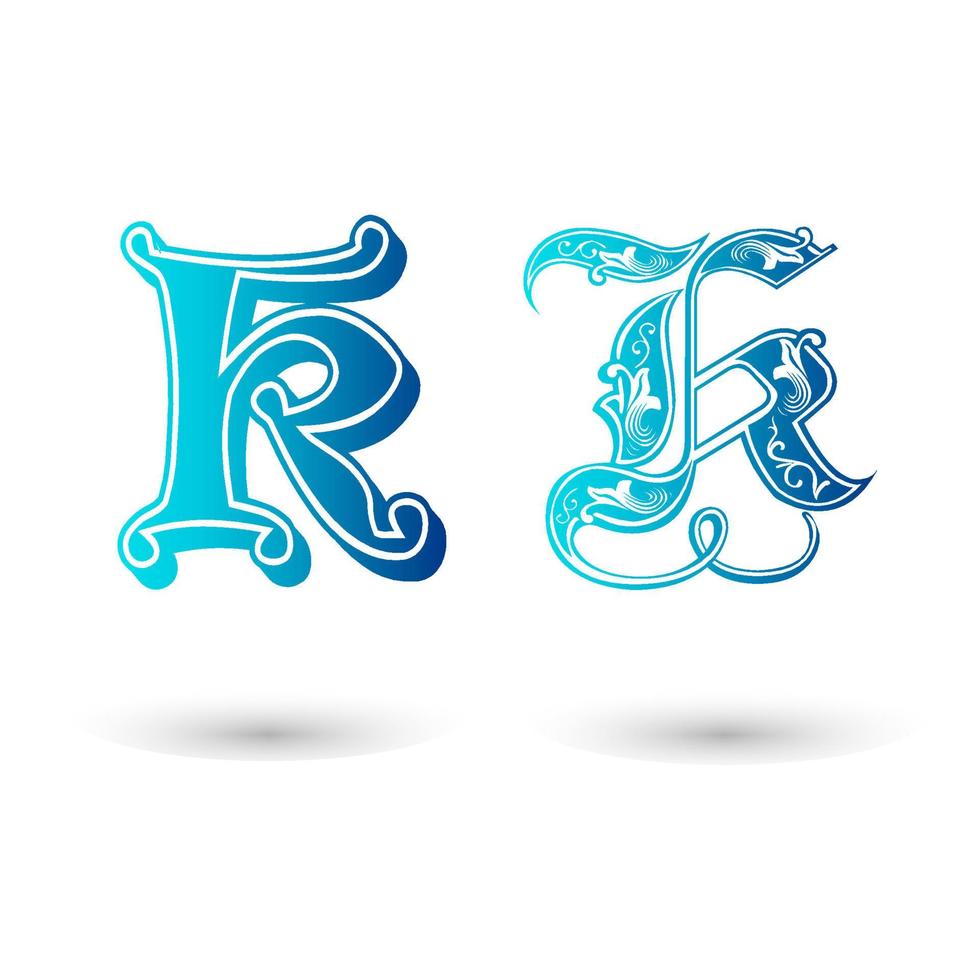 decoratieve Keltische letter k typografie vector