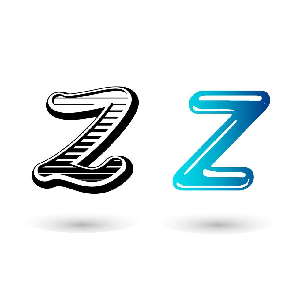 schattig letter z typografieontwerp vector