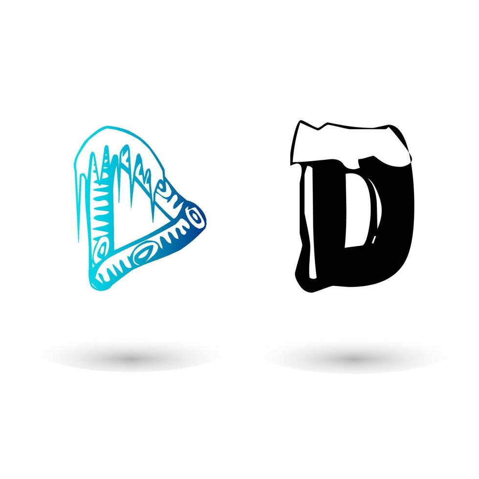 vector ijs letter d typografie