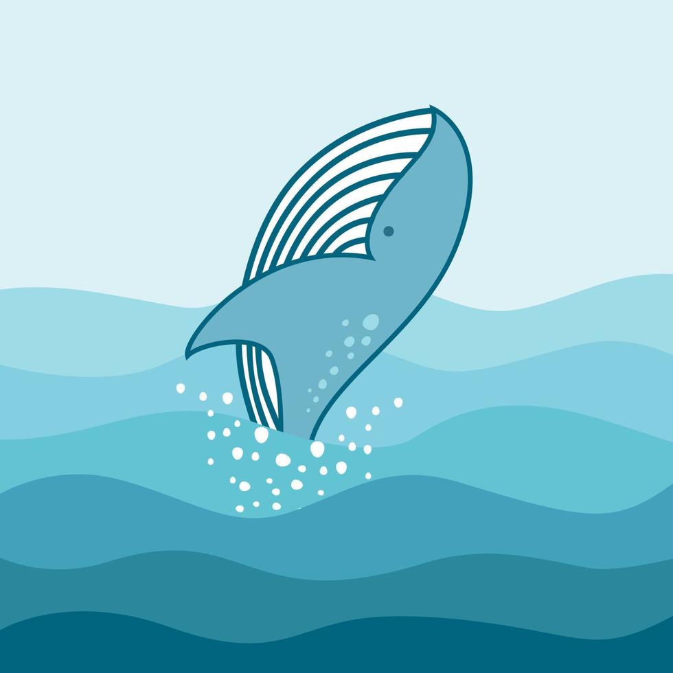 walvis vector illustraties