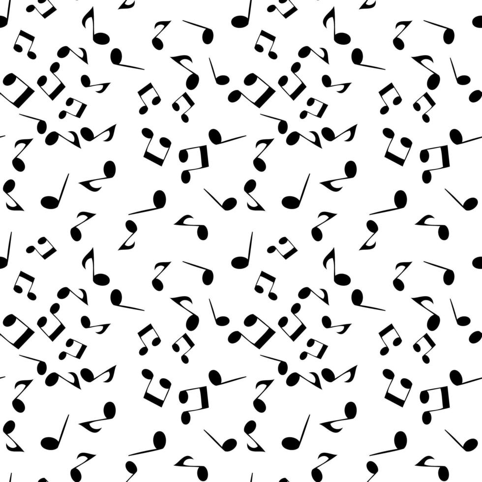 stijgende muzieknoten. naadloze patroon vectorillustratie. eps10 vector