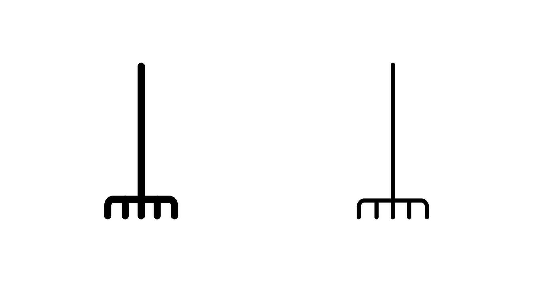 vork plukken bladeren vector icoon