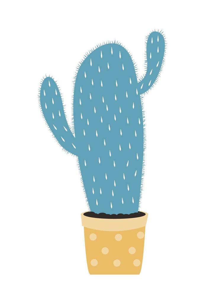 handgetekende kindercactus. vector illustratie