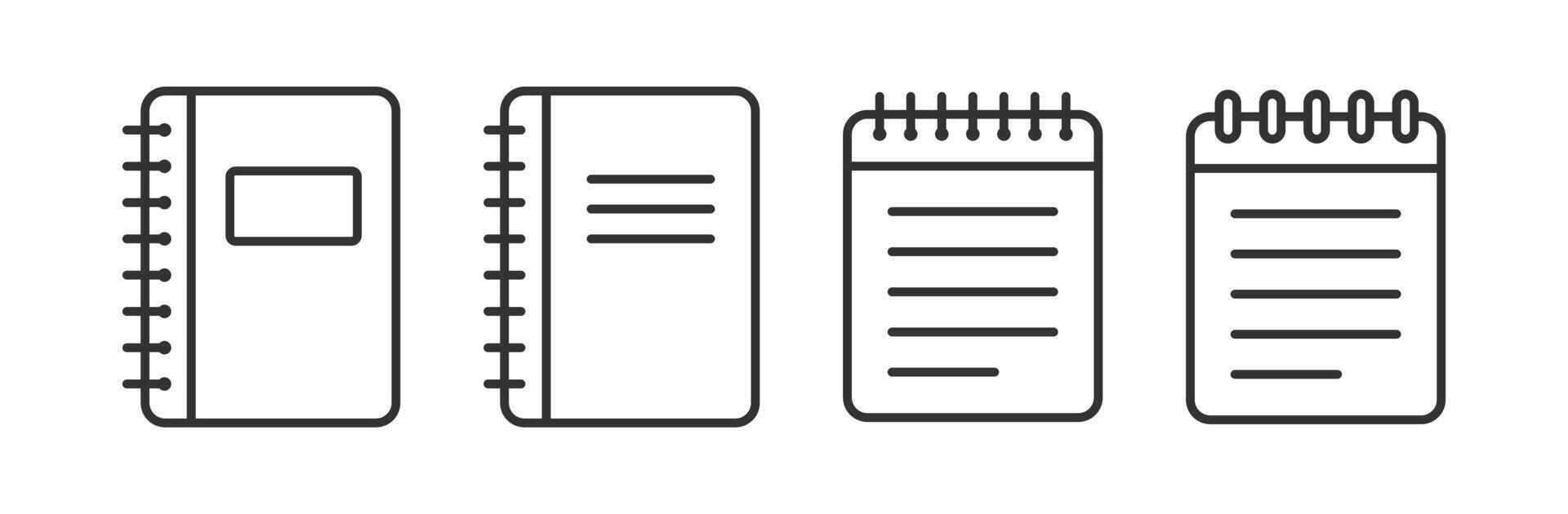 notitieboekje icoon. papier Notitie vector. kantoor document. bedrijf kladblok. onderwijs hulpmiddel. accounting apparatuur. vector