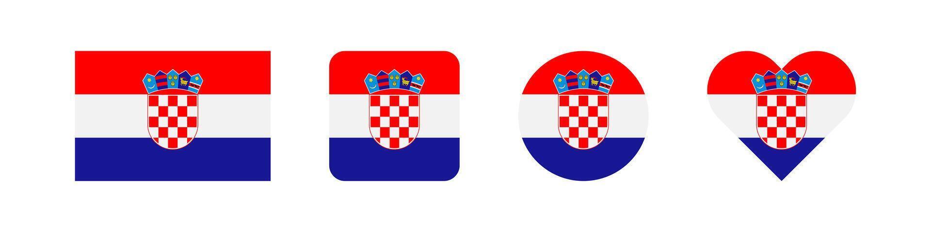 Kroatië vlag vector. Kroatisch nationaal spandoek. europa land embleem. vector