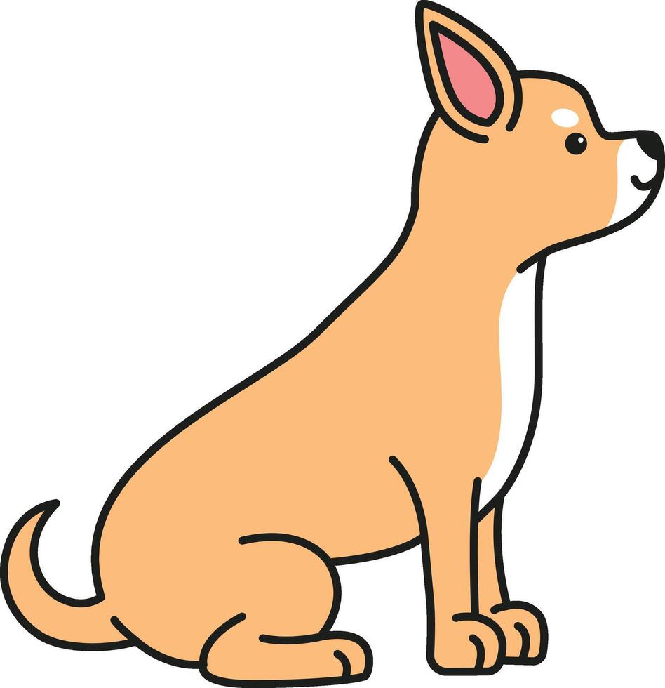 schattig chihuahua hond vector illustratie