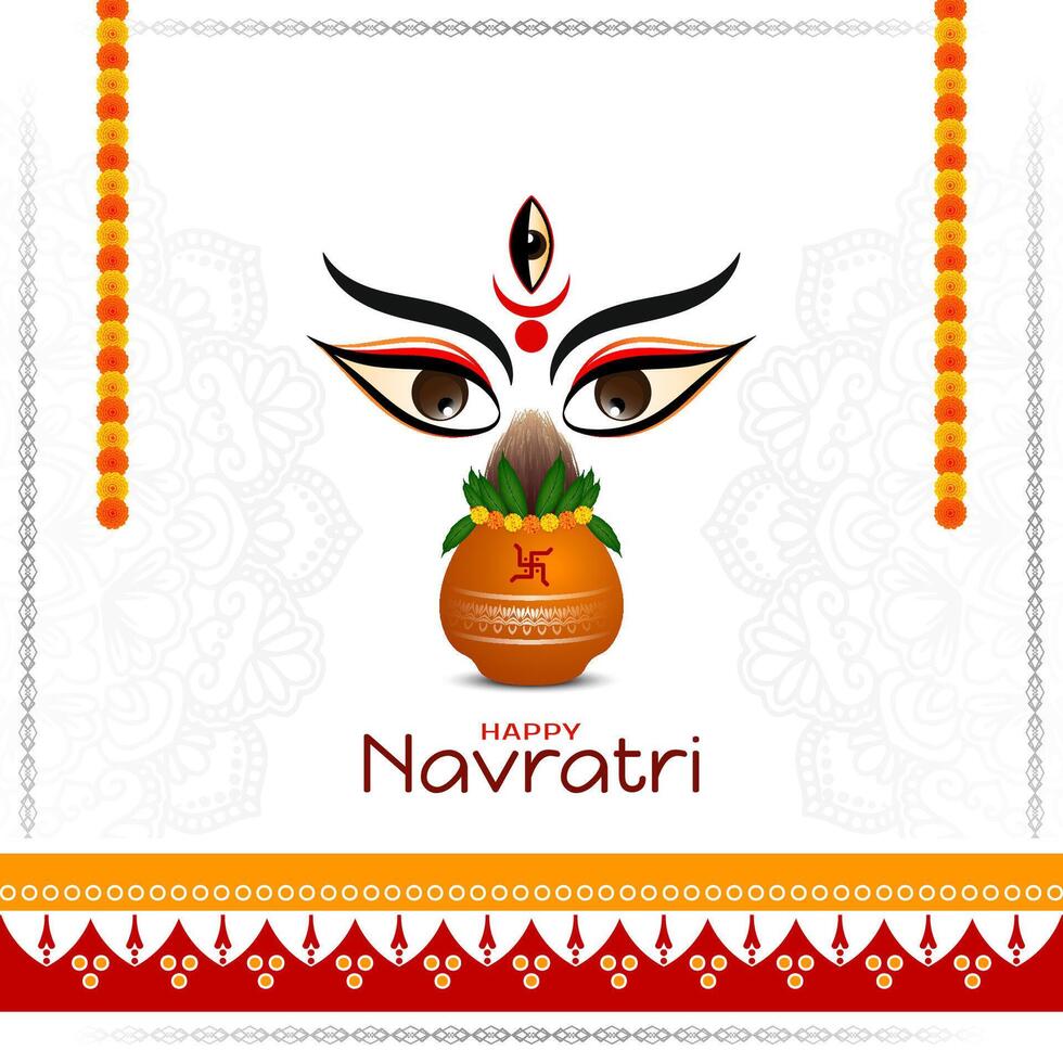 mooi elegant gelukkig navratri Indisch festival achtergrond vector