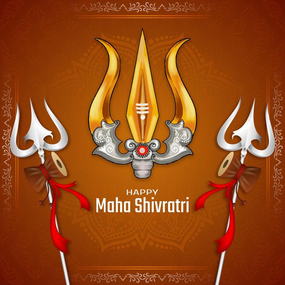 mooi gelukkig maha shivratri Indisch religieus festival groet achtergrond vector