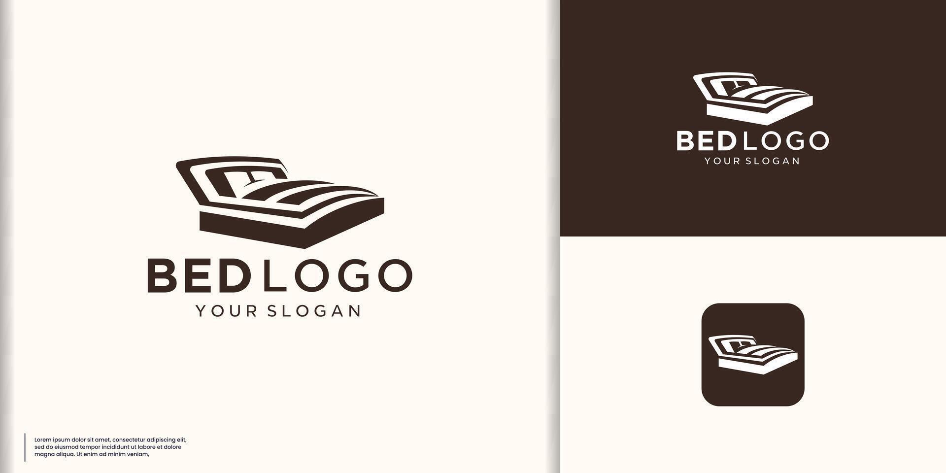 bed logo icoon ontwerp sjabloon inspiratie. vector