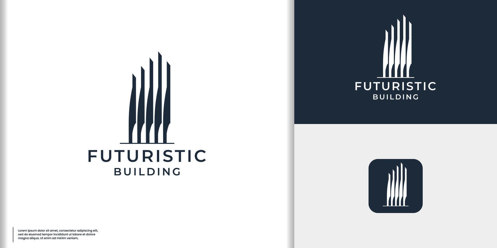 minimalistische futuristische logo ontwerp inspiratie. vector