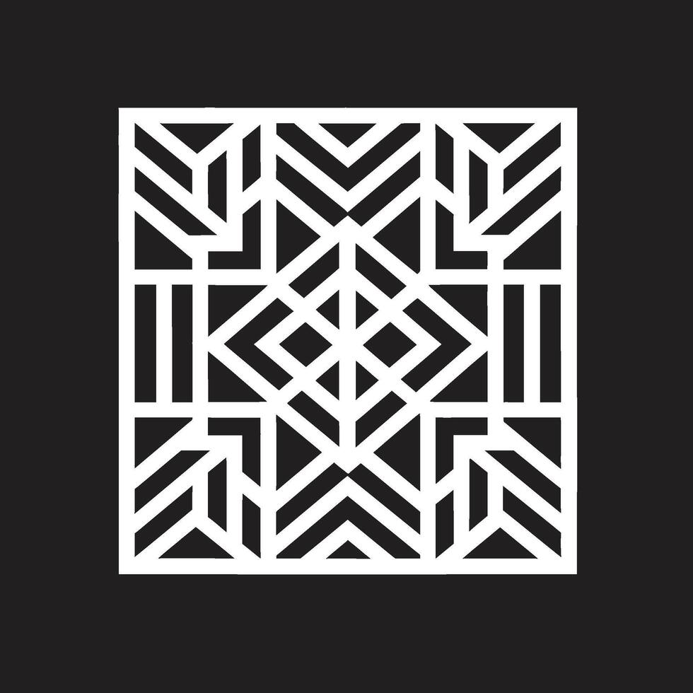 abstract elegantie zwart icoon met vector logo en dynamisch meetkundig ontwerpen eindeloos hoeken elegant vector logo ontwerp beeltenis zwart abstract meetkundig vormen