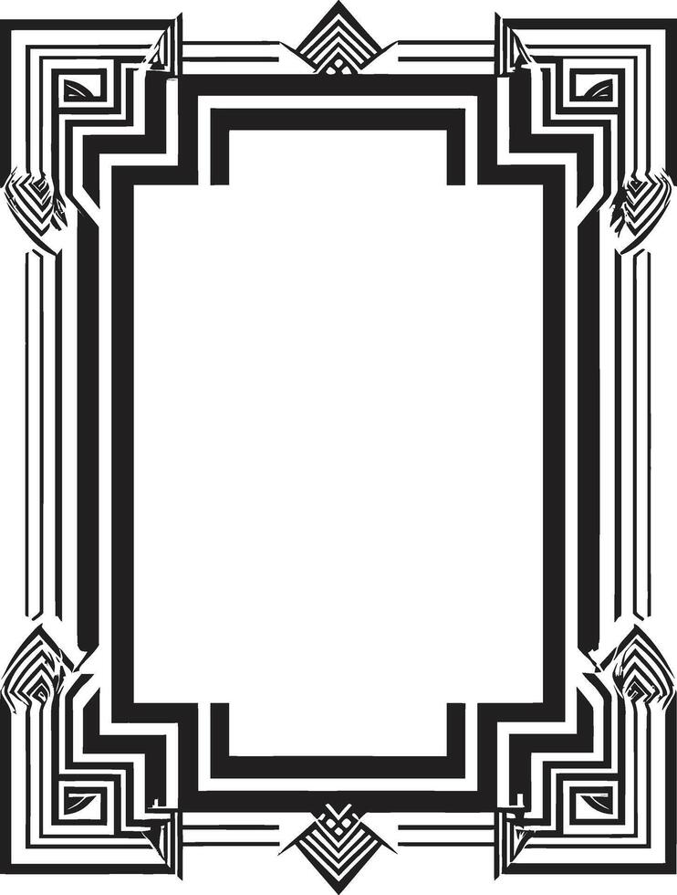 luxe fusie zwart icoon presentatie van kunst deco kader in vector kunstenaarstalent onthuld elegant vector logo met kunst deco kader ontwerp