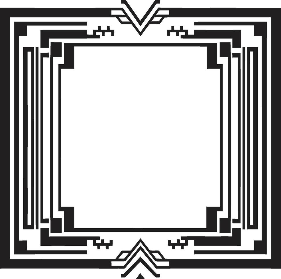 wijnoogst weelde zwart embleem met tijdloos kunst deco kader aantrekkingskracht onthuld chique vector logo ontwerp met zwart kunst deco kader