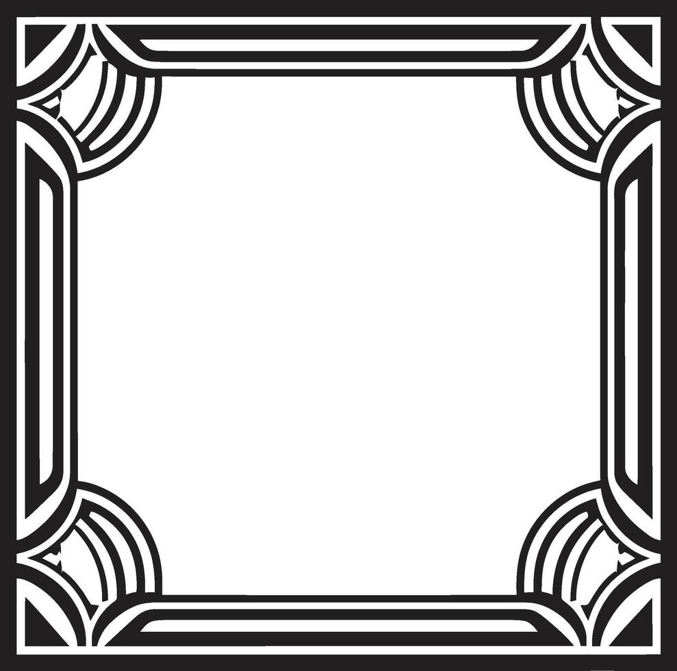 eeuwig aantrekkingskracht zwart vector logo met kunst deco kader ontwerp deco elegantie strak icoon presentatie van kunst deco kader in vector