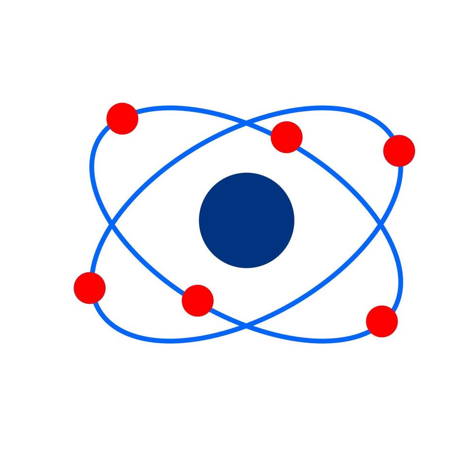 atoom pictogram. atoom met draaiend elektronenconcept. vector