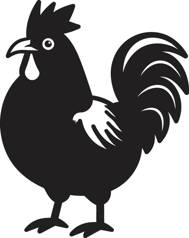 Vleugels van wijsheid chique vector logo presentatie van kip verfijning kip huis harmonie elegant zwart icoon in monochromatisch ontwerp