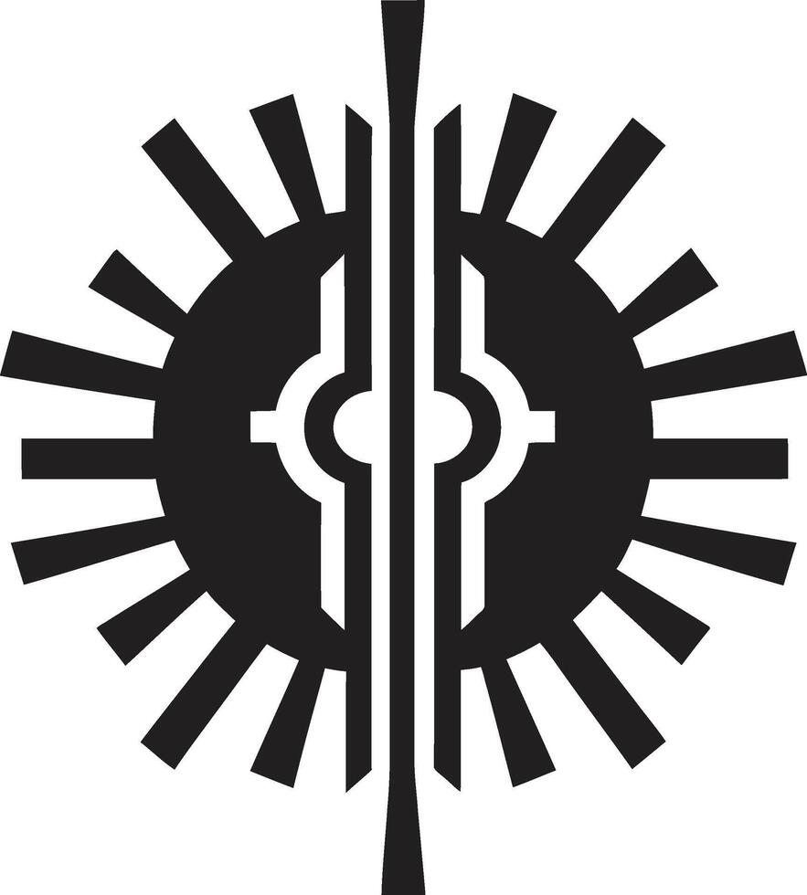 stroomkring couture strak vector logo ontwerp voor cybernetisch gelukzaligheid digitaal dynamiek monochroom embleem illustreren cybernetisch harmonie