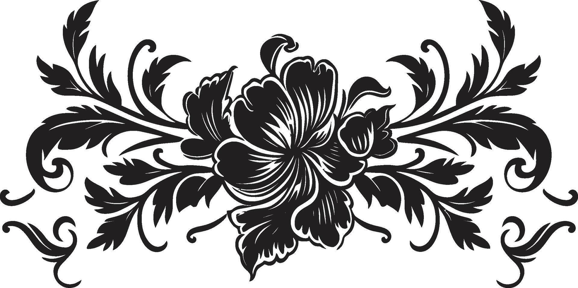 klassiek vakmanschap elegant wijnoogst Europese grens icoon in monochroom cultureel couture strak embleem met zwart Europese grens ontwerp vector