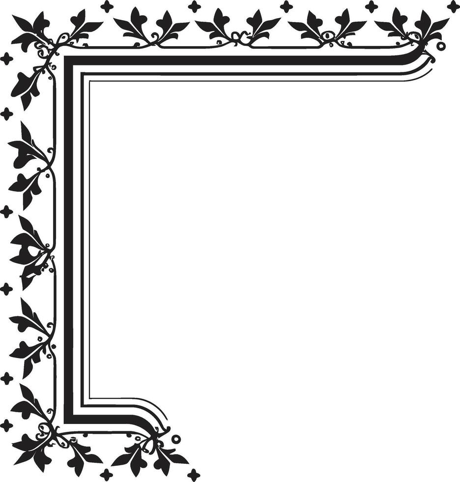 oud verleiden strak embleem met zwart Europese grens ontwerp erfgoed tinten wijnoogst Europese grens logo in elegant zwart vector