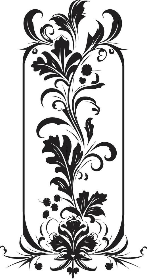 tijdperk elegantie monochroom logo ontwerp met Europese grens tijdloos tapijtwerk chique vector icoon met wijnoogst Europese grens