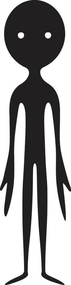 speels handschrift stickman vector logo in chique monochroom eigenzinnig vragen tekening stickman icoon in strak zwart ontwerp