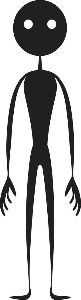 inkt toegeeflijkheid strak zwart stickman vector embleem tekenfilm kappertjes monochroom tekening logo met stickman pret