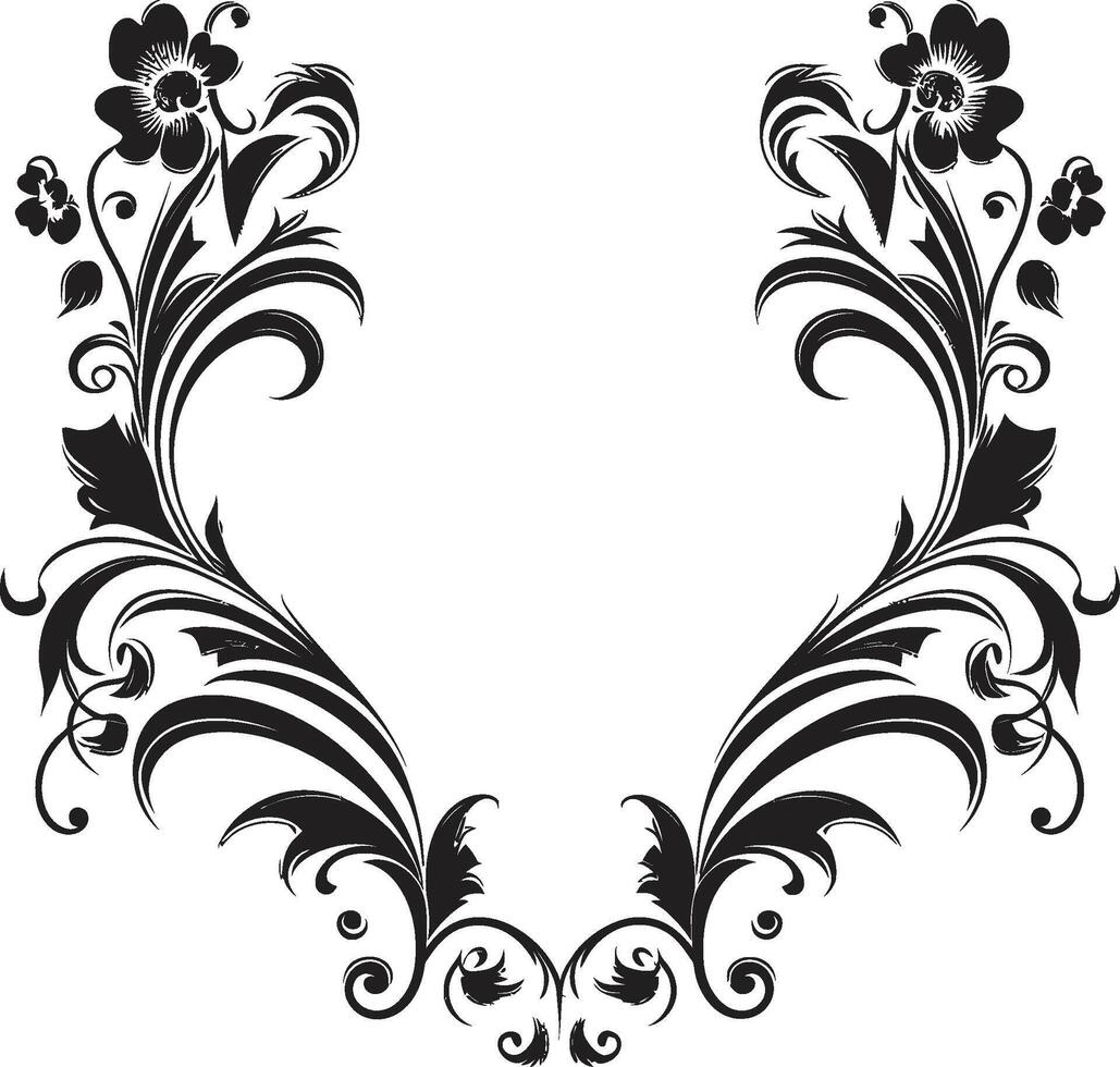 gebeeldhouwd spiralen zwart logo ontwerp met elegant decoratief doodles fantasievol bloeit chique vector icoon met tekening decoratief elementen