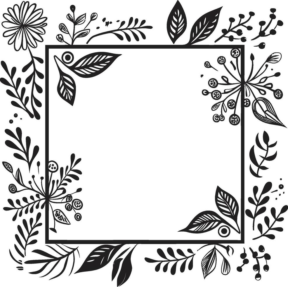 wervelend vraagt zich af decoratief kader icoon in zwart hemel- charme 90 woorden tekening decor symbool vector