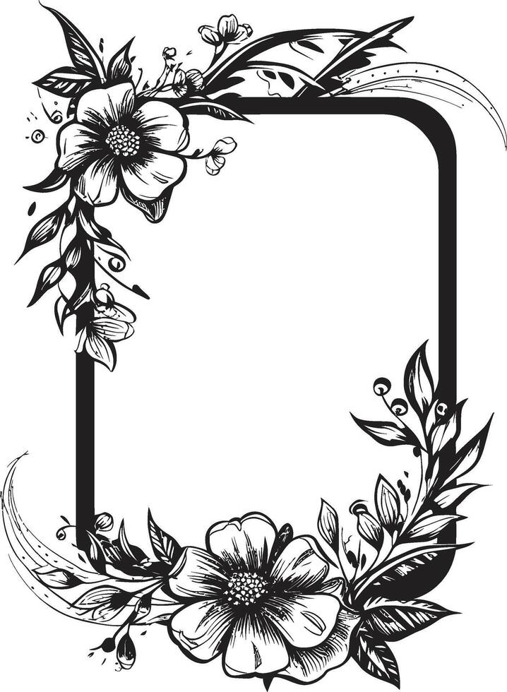 sier- noir sieren ontwerpen met tekening decoratief kader vector zwart logo symbool noir nouveau modern elegantie doordrenkt met tekening decoratief kader vector zwart logo ontwerp