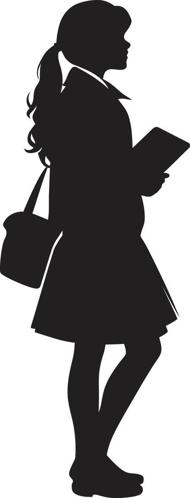bevallig gruis vector symbool van een zwart logo voor vrouw studenten zijinnoveert zwart iconisch logo ontwerp voor creatief vrouw studenten
