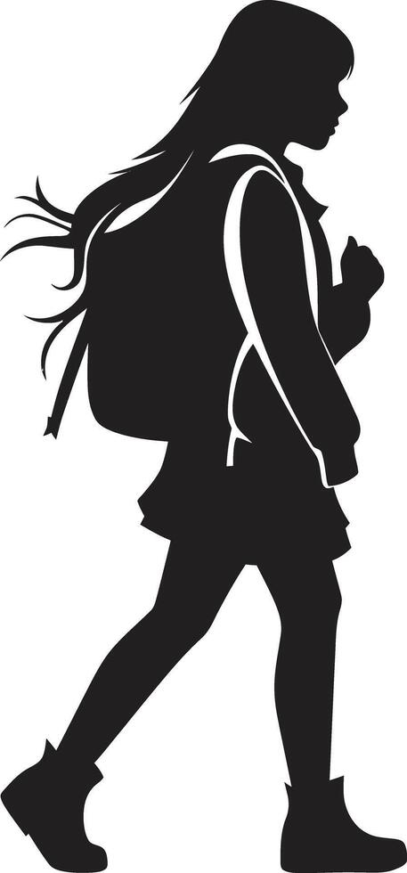zijinnoveert een elegant zwart vector logo ontwerp voor creatief vrouw studenten vrouwelijke toekomst een zwart logo symbool van streven vrouw studenten