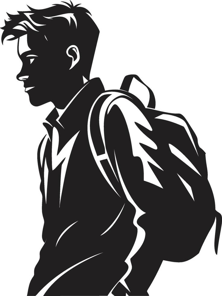 intellectueel gevolg opvallend zwart logo ontwerp voor volbracht mannetje studenten mannelijk meesterschap stoutmoedig vector symbool in zwart logo voor mannetje studenten