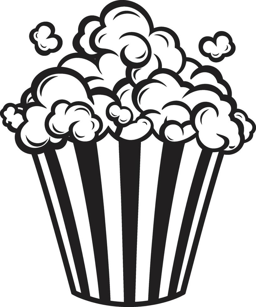 culinaire couture strak vector symbool voor fijnproever popcorn in zwart ouderen ondood vector zwart logo ontwerp symboliseert een eng zombie Mens