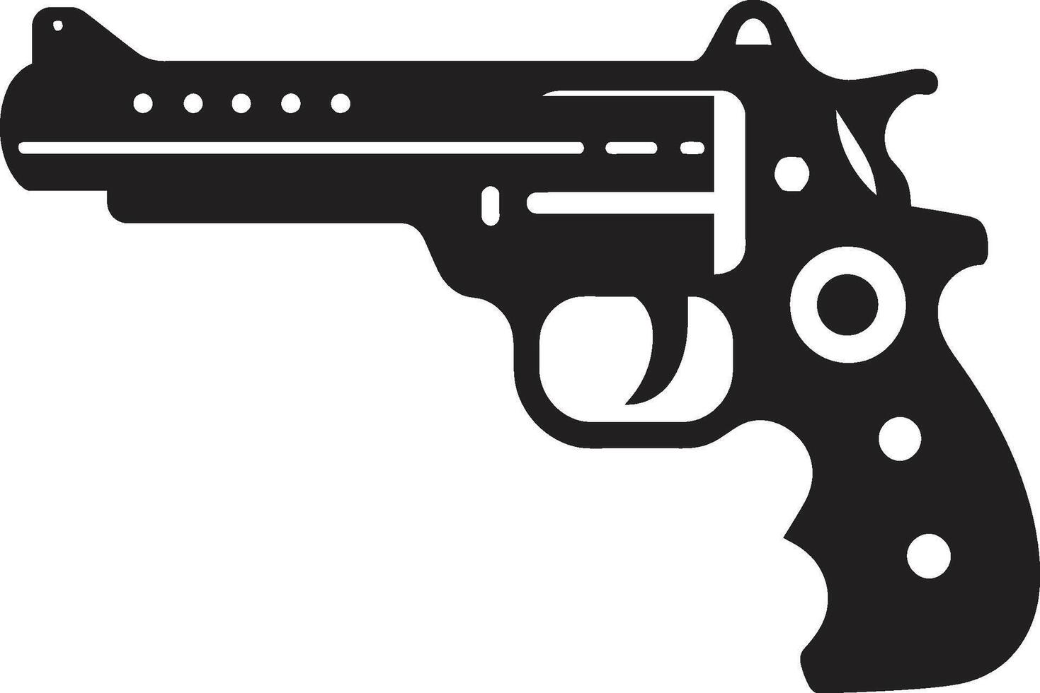 speeltijd vrede voogd vector symbool van een speelgoed- geweer in zwart micro militant dynamisch zwart icoon met speelgoed- geweer logo ontwerp