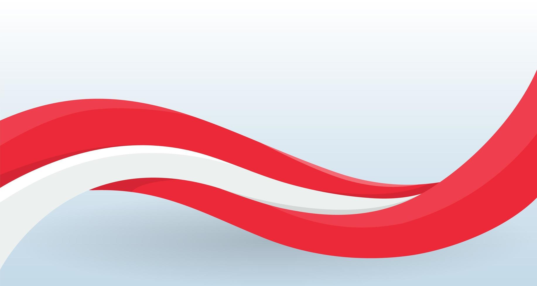 Oostenrijk wuivende nationale vlag. moderne ongebruikelijke vorm. ontwerpsjabloon voor decoratie van flyer en kaart, poster, banner en logo. geïsoleerde vectorillustratie. vector