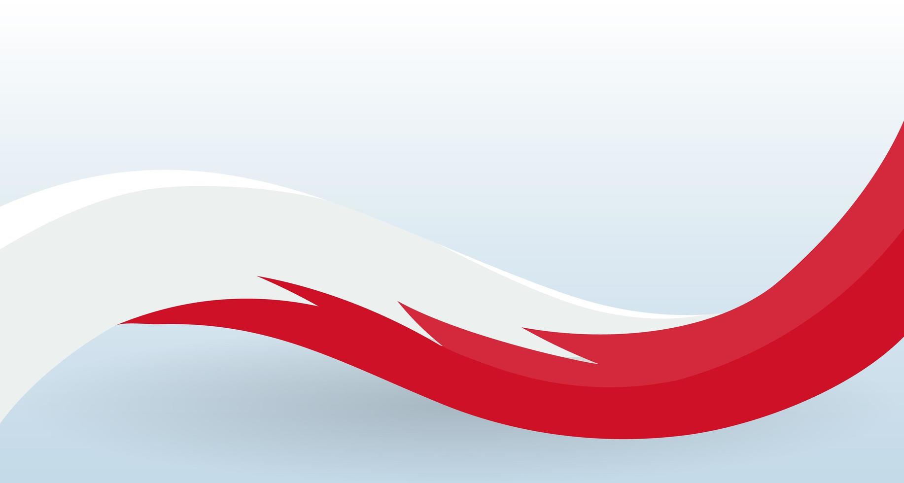 bahrein wuivende nationale vlag. moderne ongebruikelijke vorm. ontwerpsjabloon voor decoratie van flyer en kaart, poster, banner en logo. geïsoleerde vectorillustratie. vector