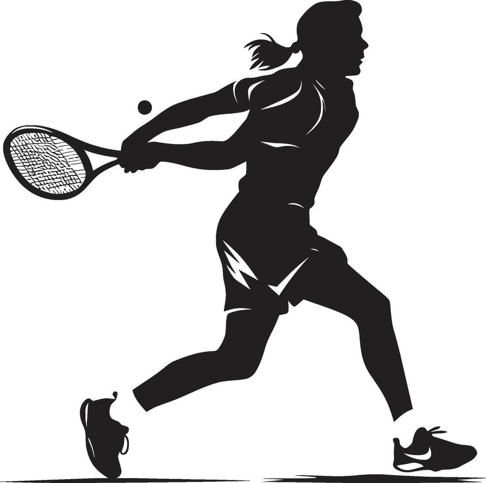 netto koningin vector icoon voor vrouw tennis royalty tennis diva elegant logo ontwerp voor Dames spelers