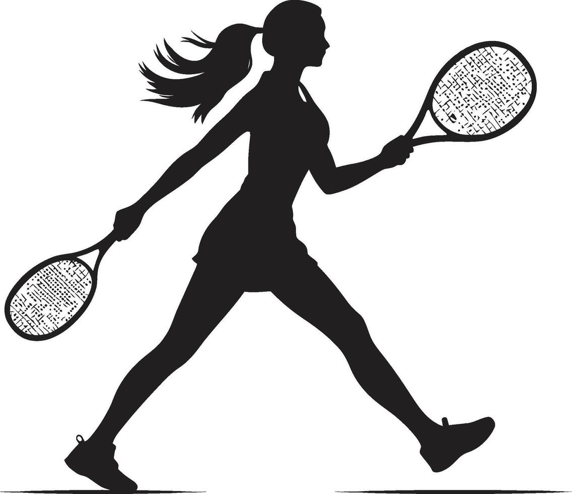 aas aura vrouwen tennis vector icoon voor azen rechtbank chique vector ontwerp voor elegant Dames tennis spelers