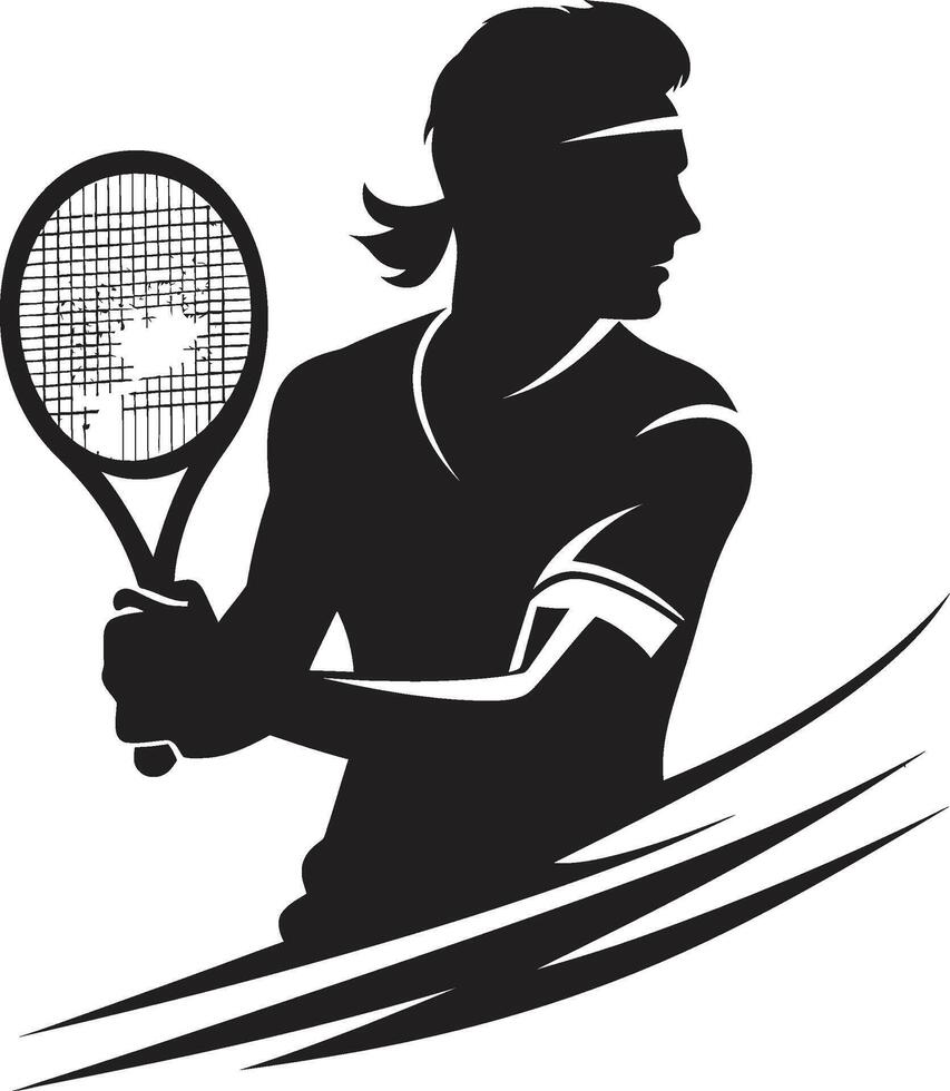 verpletteren symfonie vrouwen tennis vector logo in harmonisch ontwerp racket royale vector icoon voor vrouw tennis royalty