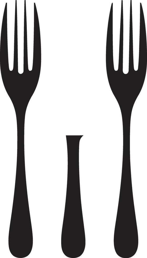 fijnproever bestek insigne vector ontwerp voor elegant dining symbool gastronomisch uitmuntendheid symbool vork en mes icoon in vector kunstenaarstalent